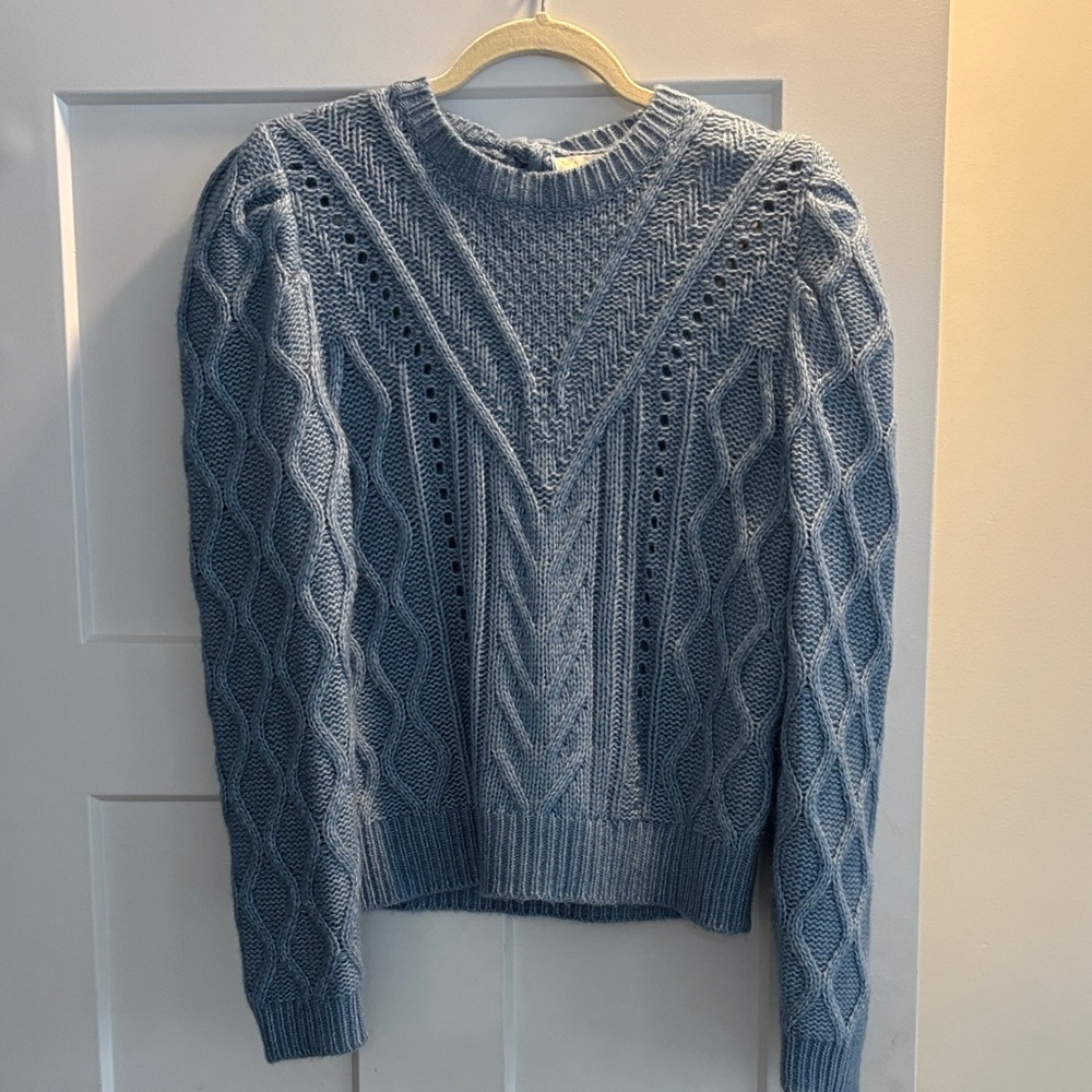 Marie Oliver women’s size small Blue Cable Knit Women's Sweater